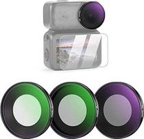 NEEWER ND filtrų rinkinys, suderinamas su DJI Osmo Nano (ND8/UV/CPL), 3 vnt., prisukamas veiksmo kameros objektyvas, pilkas filtras, poliarizacinis filtras, daugiasluoksnis optinis stiklas, nuotraukų priedai su ekranu