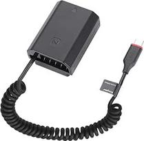 NP-FZ100 USB fotoaparato maitinimo šaltinis Dekoduotas NP-FZ100 akumuliatoriaus pakaitalas su C tipo spyruokliniu maitinimo adapterio kabeliu, skirtas Alpha A6600 A7C A7C A7III A7SIII A7RIII A7RIV A9 A9II A9R A9S fotoaparatams