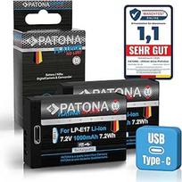 PATONA Platinum LP-E17 USB akumuliatoriai (2 x 1000 mAh) su tiesioginiu USB įvadu - suderinami su "Canon EOS RP R10 R100 77D 200D 250D 750D 760D 800D