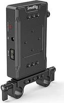 SMALLRIG V-Mount beveidrodžio/DSLR fotoaparato baterijos plokštės adapteris su dvigubu 15 mm strypo spaustuku, skirtas "Sony Nikon", "Canon", "Panasonic", "Fujifilm" 3498