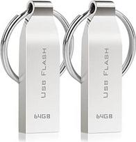 USB atmintinė 64GB atminties kortelė USB 2.0 Metalinė duomenų saugykla USB atmintinė su raktų pakabuku, skirta nešiojamajam kompiuteriui, automobiliui, asmeniniam kompiuteriui, kompiuteriui