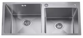 Nerūdijančio plieno plautuvė S8446H Satin 1.0mm su sifonu
