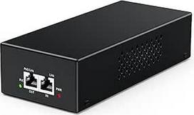 YuanLey Gigabitinis PoE injektorius 90W, PoE injektorius konvertuoja ne PoE į PoE, IEEE 802.3bt/at/af, 10/100/1000Mbps Ultra PoE adapteris Plug & Play, iki 100 metrų, metalinis korpusas, montuojamas ant sienos