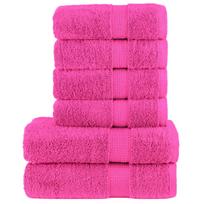 Rankšluosčių rinkinys SOLUND, 6vnt., rožiniai, 600g/m²