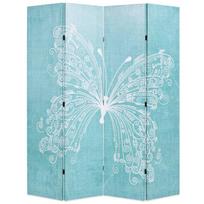 Kambario pertvara, sulankst., 160x170cm, drugelio rašt., mėlyna
