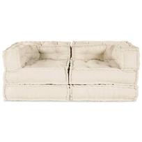 Modulinė sofa 2 pcs Kreminė 140 x 70 x 56 cm audinys
