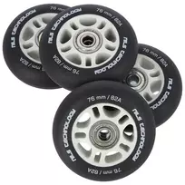 PU 76x24 82A BLACK MAT (4 szt.) + ABEC-9  (8 szt.) SET NILS EXTREME