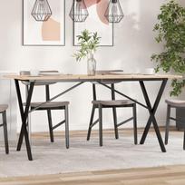 Valgomojo stalo kojos, 120x60x73cm, plieninis, X formos rėmas