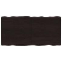 Stalviršis, tamsiai ruda, 120x60x(2-4) cm, medienos masyvas