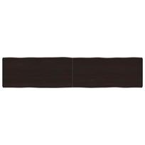 Stalviršis, tamsiai ruda, 180x40x(2-6) cm, medienos masyvas