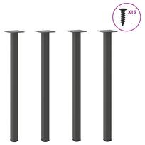 Konsolinio stalo kojos, 4 vnt., antracito spalvos, 72-74 cm, plienas