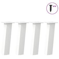 Kavos staliuko kojelės, 4 vnt., baltos, 30 cm, plienas