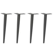 Kavos staliuko kojelės, 4 vnt., antracito spalvos, 30-31 cm, plienas, kūginės formos