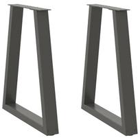 Valgomojo stalo kojos, V formos, 2 vnt., antracito spalvos, 60x(72-73,3) cm, plienas