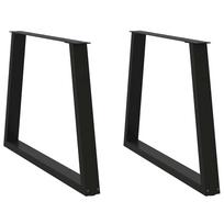 Valgomojo stalo kojos, V formos, 2 vnt., juodos, 100x(72-73,3) cm, plienas