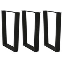 Valgomojo stalo kojos, 3 vnt., juodos, 70x(72-73,3) cm, plienas, V formos