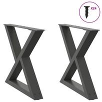 Kavos staliuko kojos, 2 vnt., antracito spalvos, 60x(42-43,3) cm, plienas