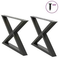 Kavos staliuko kojos, 2 vnt., antracito spalvos, 70x(42-43,3) cm, plienas