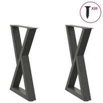 Valgomojo stalo kojos, 2 vnt., antracito spalvos, 50x(72-73,3) cm, plienas