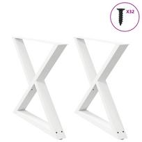 Valgomojo stalo kojos, 2 vnt., baltos, 90x(72-73,3) cm, plienas