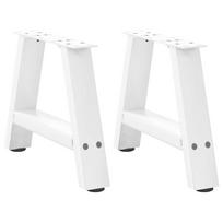Kavos staliuko kojelės, 2 vnt., baltos, 30x(30-31) cm, plienas, A formos