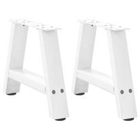 Kavos staliuko kojelės, A formos, 2 vnt., baltos, 40x(30-31) cm, plienas