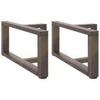 Kavos staliuko kojelės, 2 vnt., juodos, 70x25x(30-31) cm, plienas
