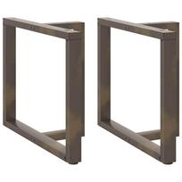 Valgomojo stalo kojelės, T formos, 2 vnt., juodos, 100x35x(72-73) cm, plienas