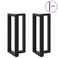 Baro stalo kojos, T formos, 2 vnt., juodos, 40x35x(90-91) cm, plienas