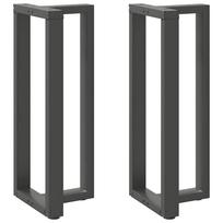 Baro stalo kojos, T formos, 2 vnt., antracito spalvos, 50x35x(100-101) cm, plienas