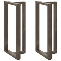 Baro stalo kojos, T formos, 2 vnt., juodos, 60x35x(110-111) cm, plienas