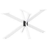 Valgomojo stalo koja, voro formos, balta, 120x68x(72-73) cm, plienas