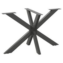 Valgomojo stalo koja, voro formos, antracito spalvos, 120x68x(72-73) cm, plienas