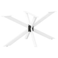 Valgomojo stalo koja, voro formos, balta, 150x78x(72-73) cm, plienas