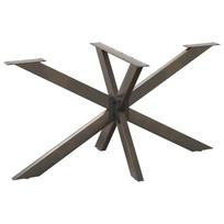Valgomojo stalo koja, voro formos, juoda, 150x78x(72-73) cm, plienas