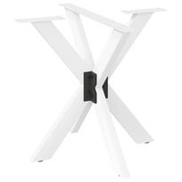 Valgomojo stalo koja, voro formos, baltos spalvos, 85x85x(72-73) cm, plienas