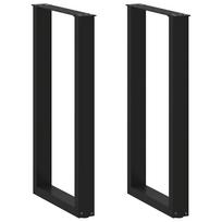 Baro stalo kojos, U formos, 2 vnt., juodos, 40x(90-91) cm, plienas