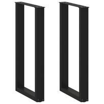 Baro stalo kojos, U formos, 2 vnt., juodos, 50x(90-91) cm, plienas