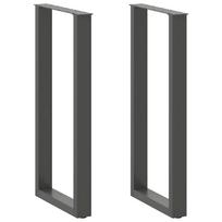 Baro stalo kojos, U formos, 2 vnt., antracito spalvos, 50x(100-101) cm, plienas