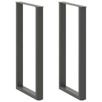 Baro stalo kojos, U formos, 2 vnt., antracito spalvos, 60x(110-111) cm, plienas