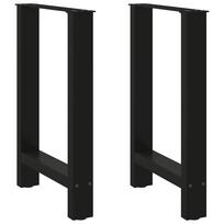 Valgomojo stalo kojos, juodos, 2 vnt., 60x(72-73) cm, plienas