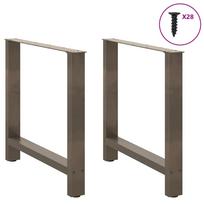 Valgomojo stalo kojos, 2 vnt., 70x(72-73) cm, natūralus plienas