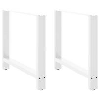 Valgomojo stalo kojos, baltos, 2 vnt., 90x(72-73) cm, plienas