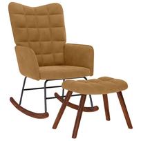 supama kėdė su išmatomis Brown Velvet