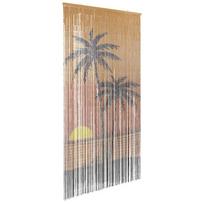 Vabzdžių durų užuolaidos, palmės spaudinys, 90x220cm, bambukas