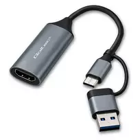 USB-C į USB-A HDMI 4K 30 Hz aliuminio adapteris