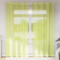 Voile užuolaidos su įvorėmis, 2vnt., obuolio žalios, 140x225cm