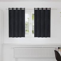 Užtemdymo užuolaidos 2 pcs Juoda 140 x 140 cm Aksomas