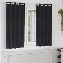Užtemdymo užuolaidos 2 pcs Juoda 140 x 175 cm Aksomas