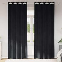 Užtemdymo užuolaidos 2 pcs Juoda 140 x 225 cm Aksomas